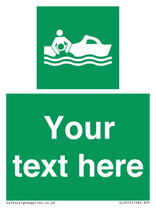 Custom sign safe condition Rescue boat